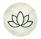 Emblème lotus sur cercle aquarelle pâle