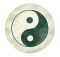Symbole yin-yang en aquarelle zen